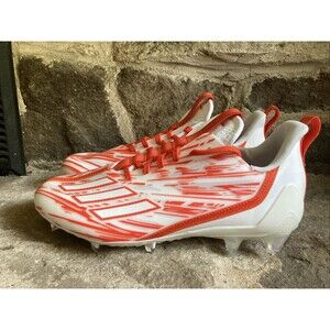Adidas Adizero Football Cleats Men's Size 9.5 Orange White HP8748 New